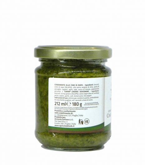 Agricola del Sole turnip green pasta sauce - Agricola del Sole condimento cime rapa - Gustorotondo - Italian food boutique