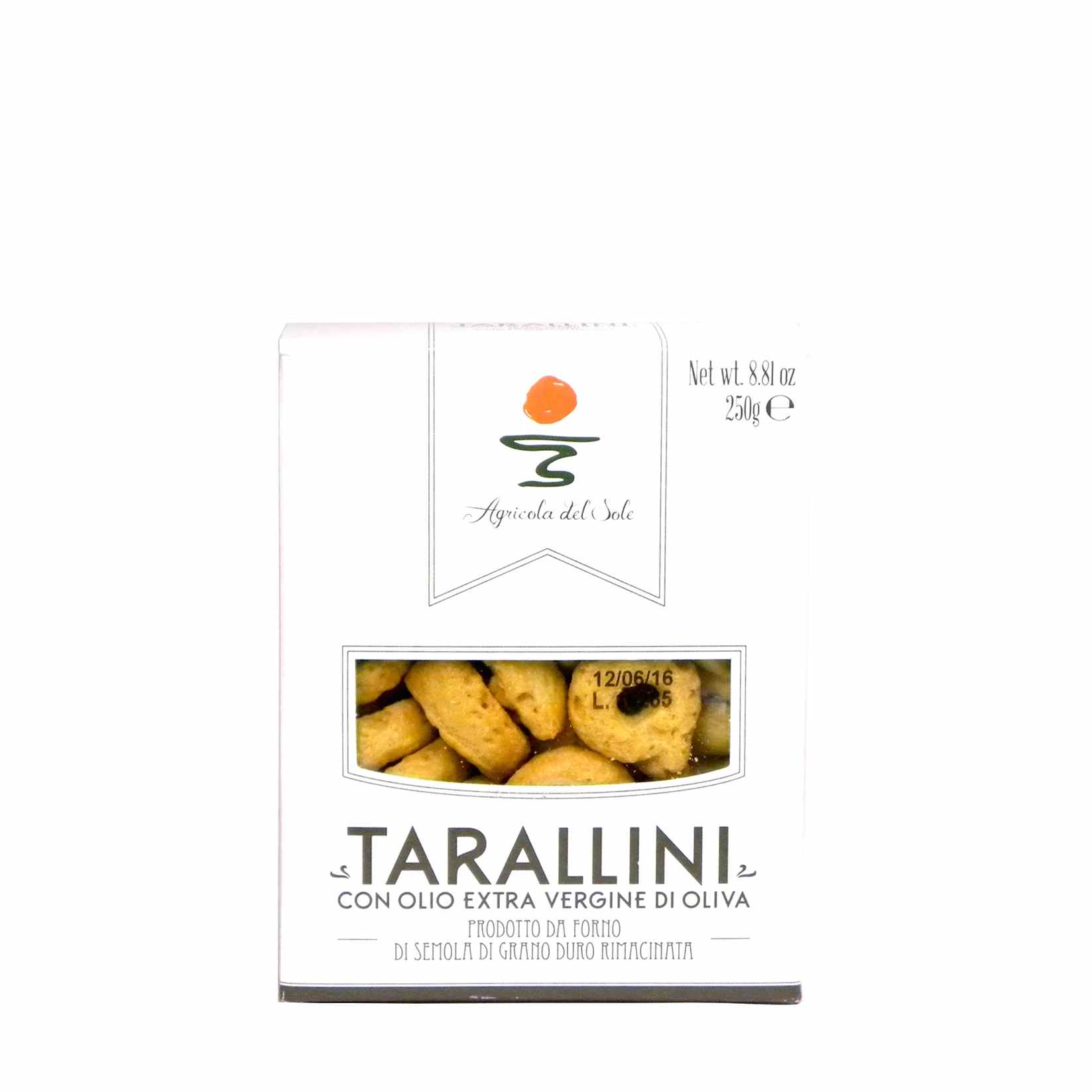 Agricola del Sole Tarallini Olio extravergine oliva – Apulia Tarallini extra virgin olive oil – Gustorotondo – Italian food boutique