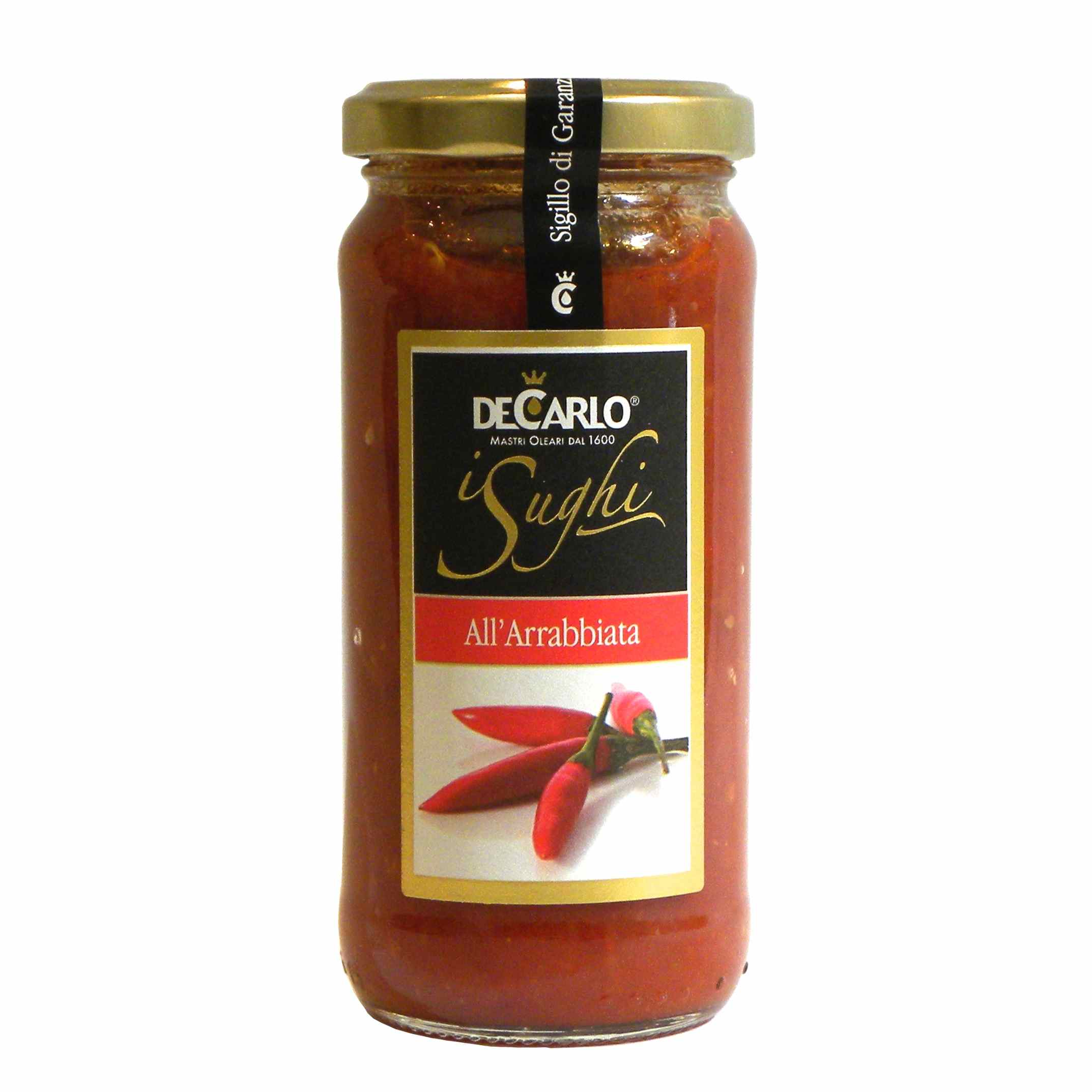 De Carlo Sugo arrabbiata – De Carlo Pasta sauce arrabbiata – Gustorotondo – Italian food boutique