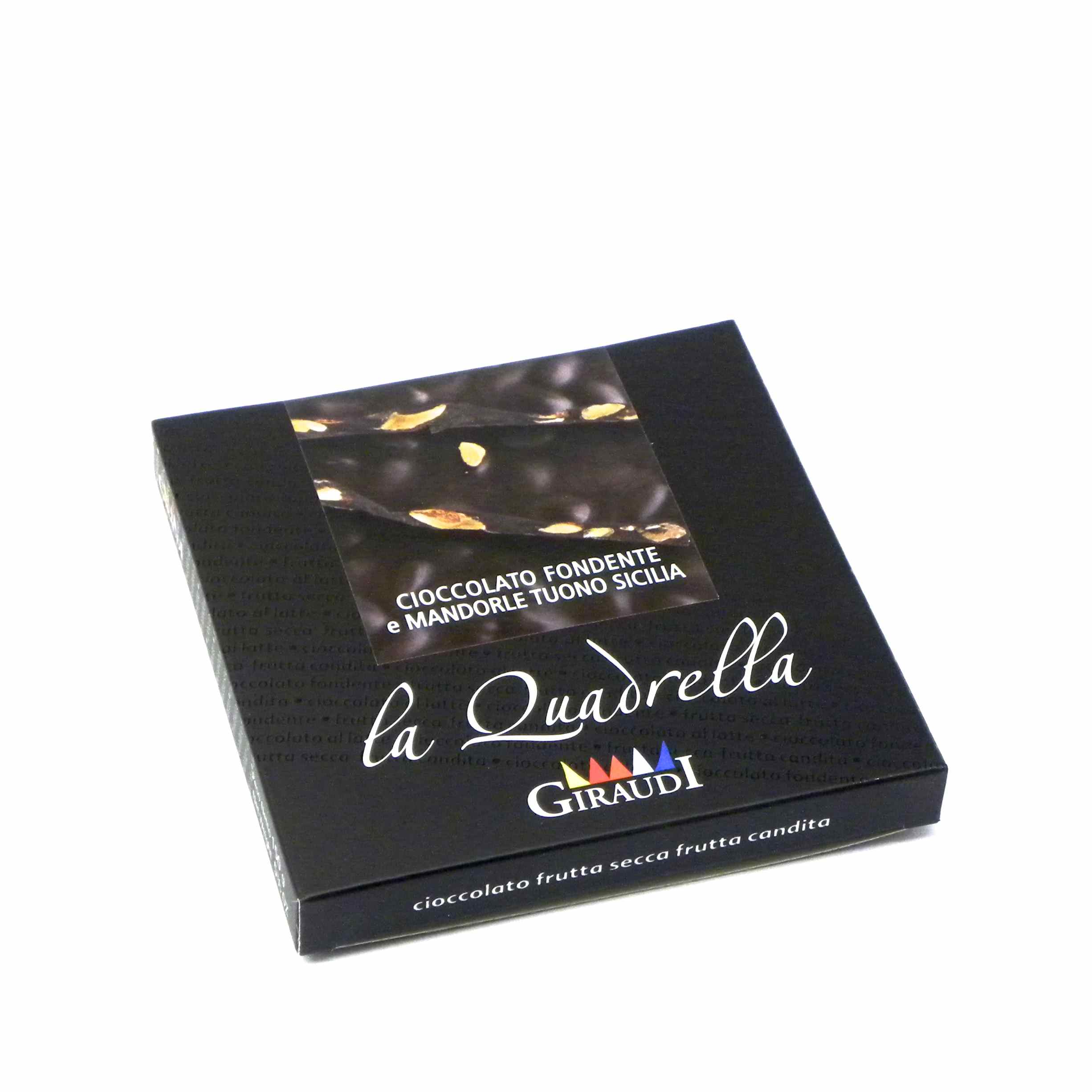 Giraudi quadrella mandorle cioccolato fondente – Giraudi quadrella dark chocolate almonds – Gustorotondo – Italian food boutique