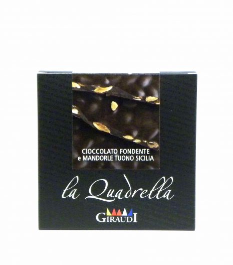 Giraudi quadrella mandorle cioccolato fondente - Giraudi quadrella dark chocolate almonds - Gustorotondo - Italian food boutique