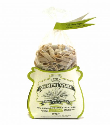 Benedetto Cavalieri Pasta Penne rigate Bio Integrali - Benedetto Cavalieri Organic Whole wheat pasta Penne Rigate - Gustorotondo - Italian food boutique