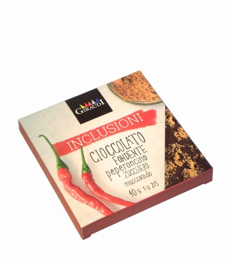 Giraudi tavoletta inclusioni cioccolato fondente peperoncino zucchero muscovado - Giraudi chocolate bar Dark Chocolate with Chili Pepper and Muscovado Sugar - Gustorotondo - Italian food boutique