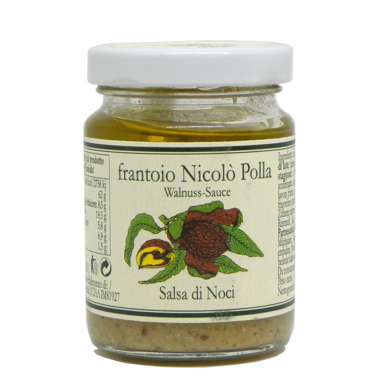 Salsa di noci in olio extravergine Frantoio Polla Nicolò – Frantoio Polla Nicolò Walnut Sauce in Extra Virgin Olive Oil – Gustorotondo – Italian food boutique