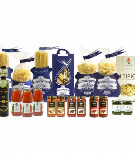 Confezione dispensa pasta classica - Pantry Cavalieri Pasta Sauces EVO Oil - Gustorotondo Italian food boutique - I migliori cibi online - Best Italian foods online - spesa online