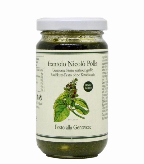 Pesto alla genovese senza aglio Polla Nicolò 170 g - Pesto alla genovese without garlic Polla Nicolò 170 g - Gustorotondo Italian food boutique - I migliori cibi online - Best Italian foods online - spesa online