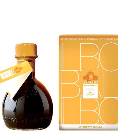 Aceto Balsamico di Modena IGP Il Borgo del Balsamico etichetta gialla - IGP Balsamic vinegar of Modena Il Borgo del Balsamico yellow label - Gustorotondo Italian food boutique - I migliori cibi online - Best Italian foods online - spesa online