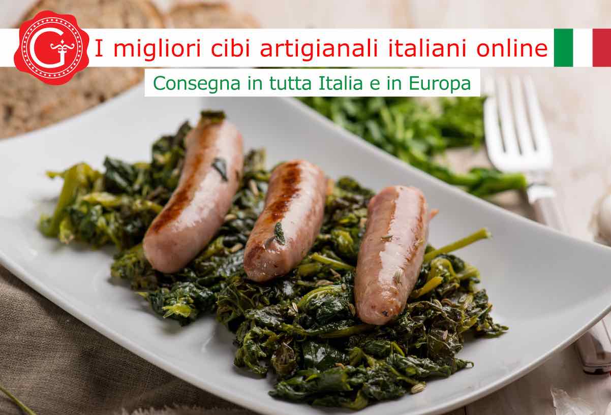 cime di rapa e salsiccia - ricetta - Gustorotondo online shop - i migliori cibi online - vendita online dei migliori cibi italiani artigianali - best authentic Italian artisan food online