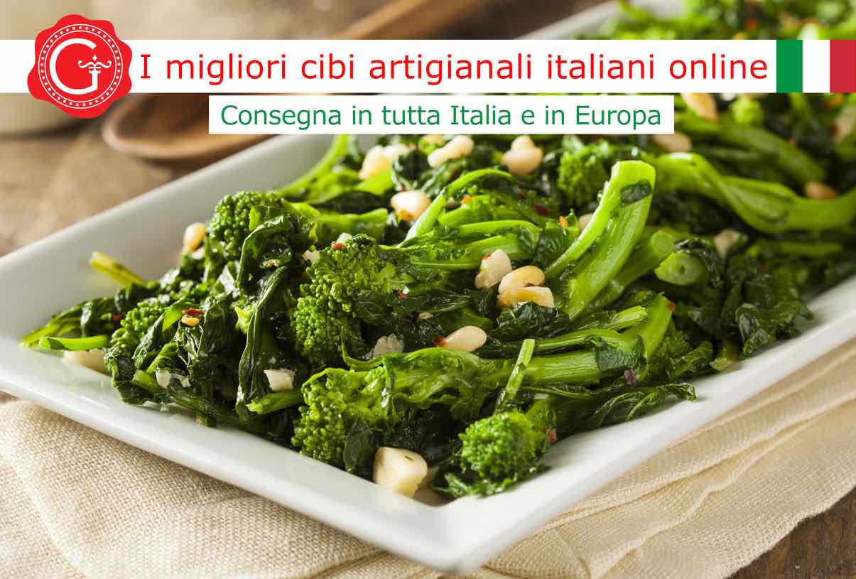 cime di rapa in padella - Gustorotondo online shop - i migliori cibi online - vendita online dei migliori cibi italiani artigianali - best authentic Italian food online