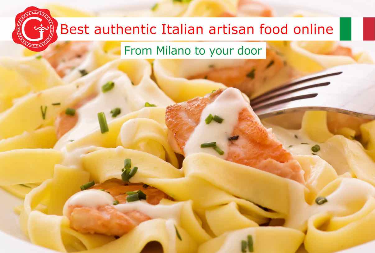 pasta with salmon - best Italian food - Gustorotondo online food shop - authentic Italian artisan food online