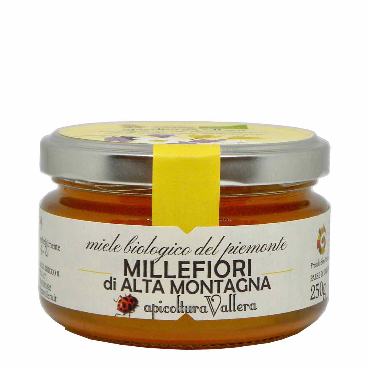 miele millefiori alta montagna Apicoltura Vallera 250 g - Gustorotondo - spesa online