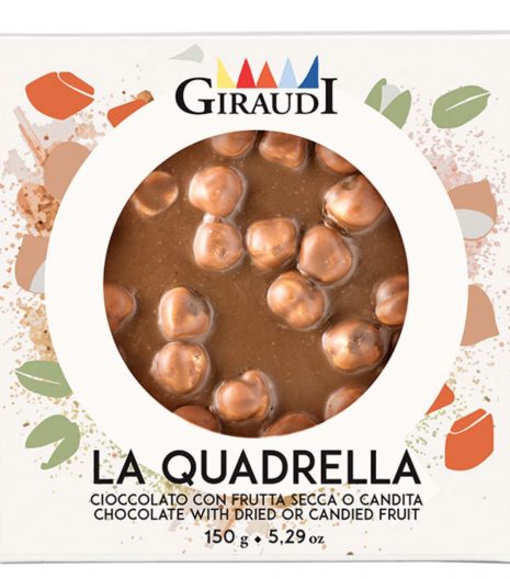 Quadrella Giraudi cioccolato latte e nocciole confezione - Gustorotondo - buono sano artigiano - spesa online