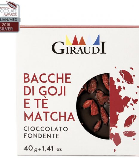 Giraudi cioccolato tavoletta bacche goji e tè matcha - Gustorotondo - buono sano artigiano - spesa online