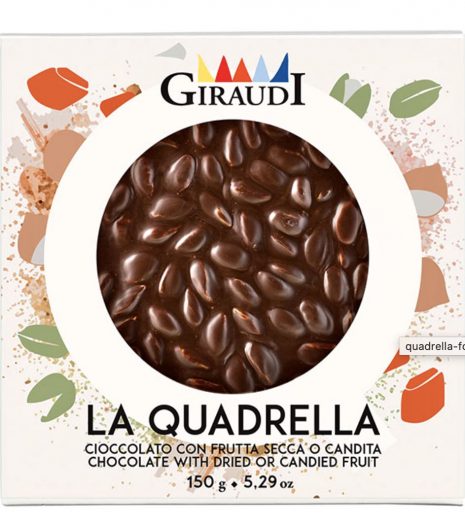 Quadrella Giraudi fondente e pistacchi confezione - Gustorotondo - buono sano artigiano - spesa online