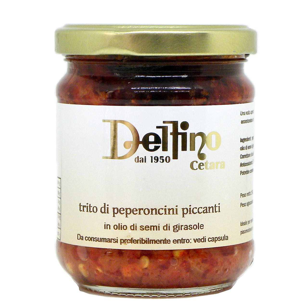 Trito di Peperoncini piccanti 190 g, Delfino Battista